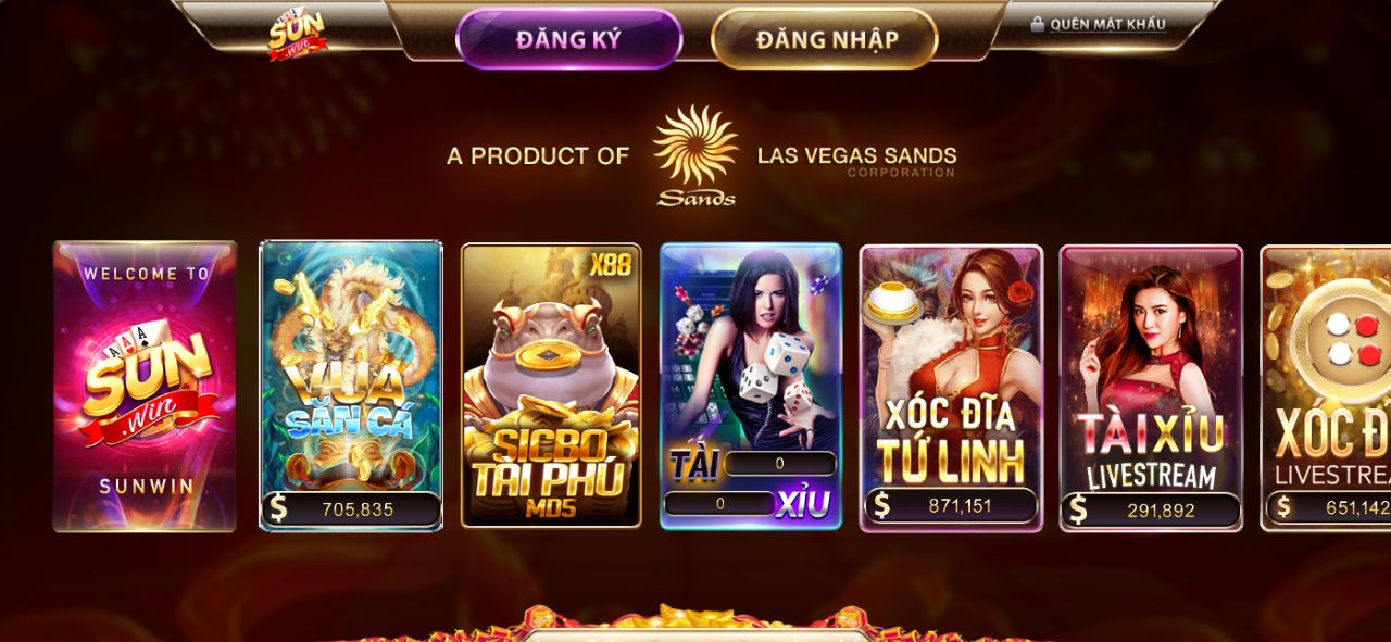 Giao diện Sunwin Fun, Top 1 game bài đổi thưởng tại Việt Nam.